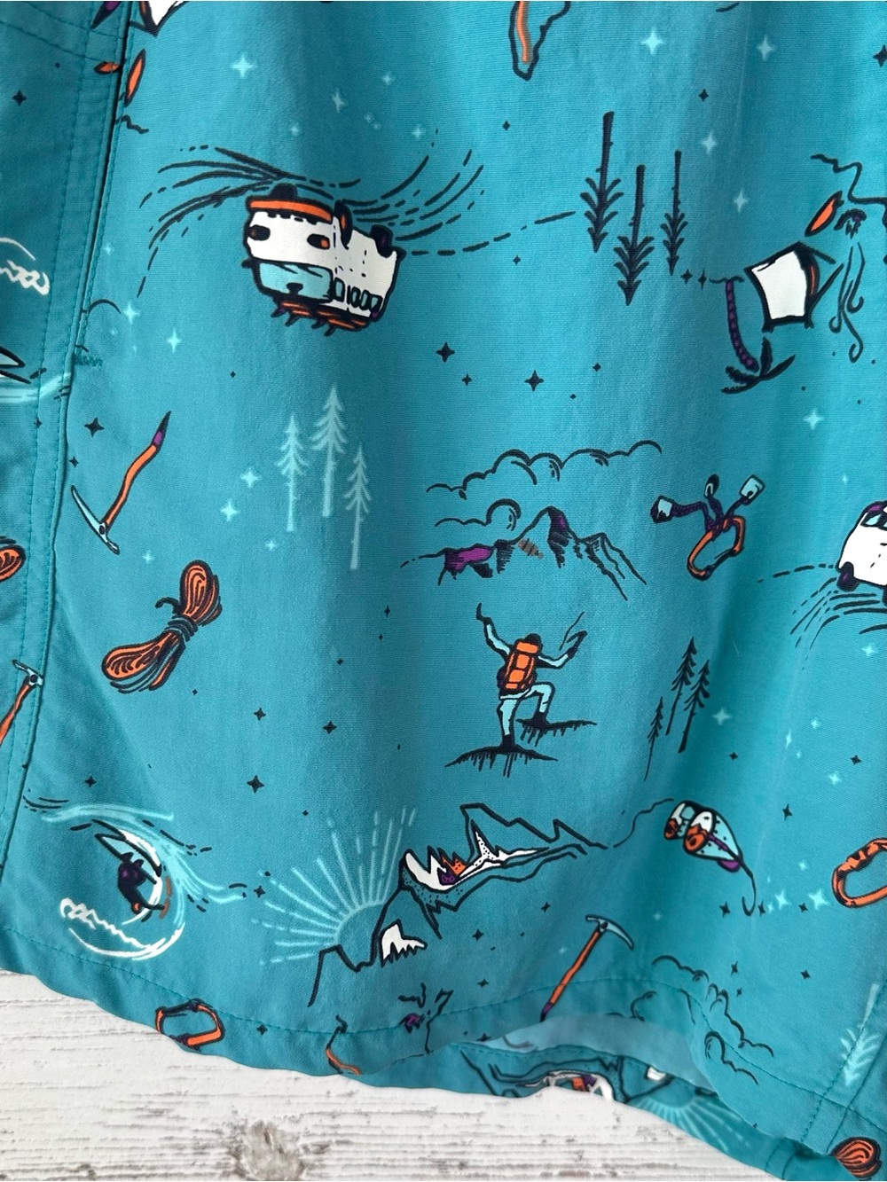 PATAGONIA Women’s Baggies Shorts 5” Mountain Climbing Road Trip Surf Novelty M - Picture 4 of 12